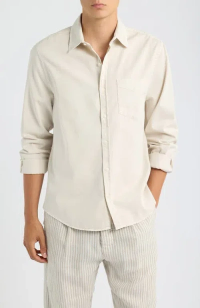 Alex Crane  Organic Cotton Twill Long Sleeve Shirt In Neutral