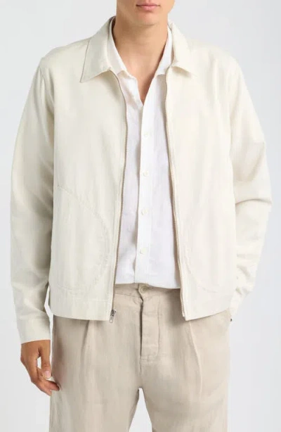 Alex Crane  Organic Cotton Twill Zip Jacket In Neutral