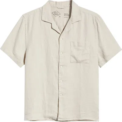 Alex Crane  Organic Linen Camp Shirt In Neutral