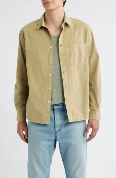 Alex Crane  Pac Organic Cotton Button-up Shirt In Green