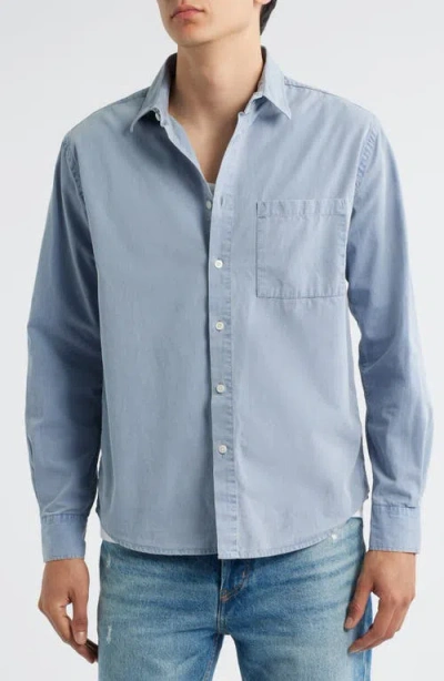 Alex Crane  Pac Organic Cotton Button-up Shirt In Blue