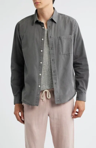 Alex Crane  Pac Organic Cotton Button-up Shirt In Gray