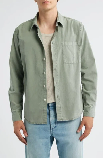 Alex Crane  Pac Organic Cotton Button-up Shirt In Green