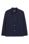 Alex Crane  Pac Organic Cotton Ripstop Shell Jacket In Blue