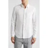 Alex Crane  Playa Linen Button-down Shirt In Snow