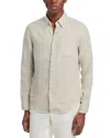 Alex Crane  Playa Linen Button-down Shirt In Bone