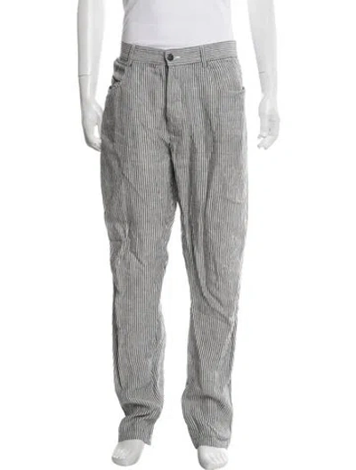 Pre-owned Alex Crane  Striped Pants In Gray