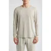 Alex Crane  Sun Linen Long Sleeve T-shirt In Bone