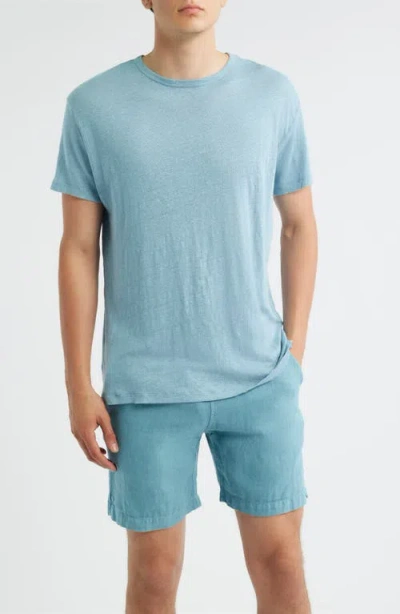 Alex Crane  Sun Linen T-shirt In Blue