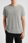 Alex Crane  Sun Regular Fit Linen Tee In Lines