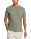 Alex Crane  Sun Regular Fit Linen Tee In Green