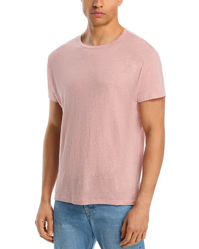 Alex Crane  Sun Regular Fit Linen Tee In Rose