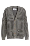 Alex Crane  Vale Merino Wool V-neck Cardigan In Multi