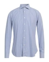 Alex Doriani Man Shirt Blue Size 17 ½ Cotton In Blue