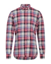 Alex Doriani Man Shirt Red Size 15 ¾ Cotton, Linen In Red