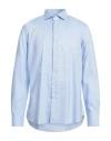 Alex Doriani Man Shirt Sky Blue Size 15 ¾ Cotton In Blue