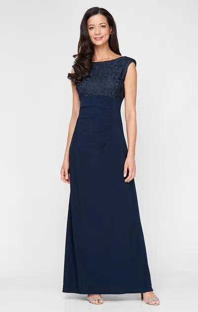 Alex Evenings 1121585 Long Formal Lace Evening Dress In Multi