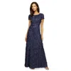 Alex Evenings 112788 Long Mother Of The Bride Dress In Blue