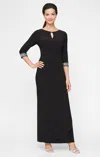 Alex Evenings 1351416 Long Mother Of The Bride Formal A Line Dress In Black