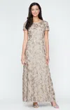 Alex Evenings 212788 Long A Line Petite Mother Of The Bride Formal Dress In Multi