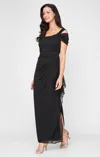 Alex Evenings 232156 Petite Long Formal Evening Dress In Black