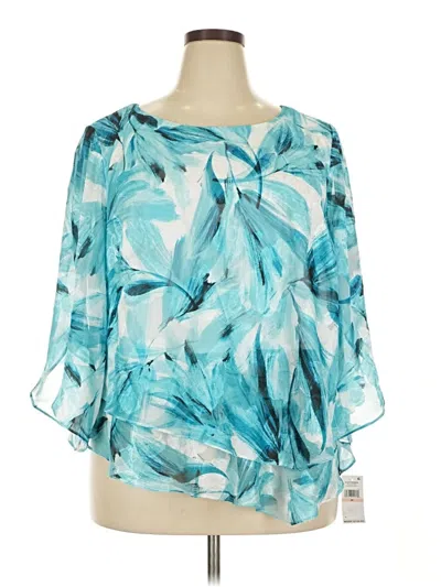 Alex Evenings 3/4 Sleeve Blouse In Multi