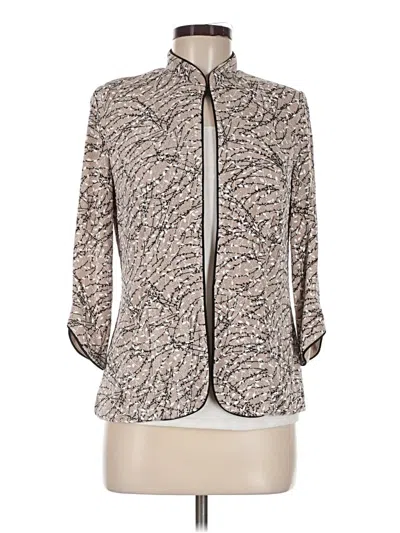 Pre-owned Alex Evenings 3/4 Sleeve Blouse In Gray