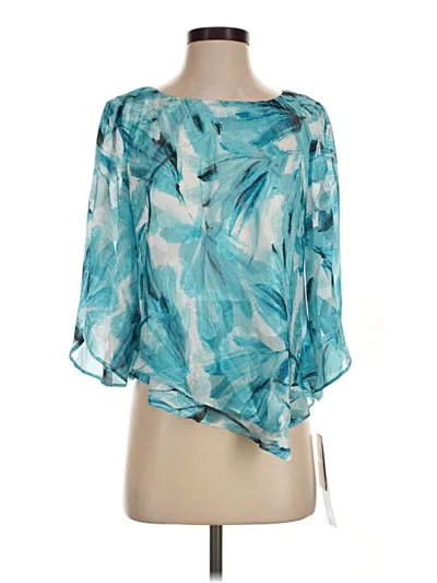 Alex Evenings 3/4 Sleeve Blouse In Purple