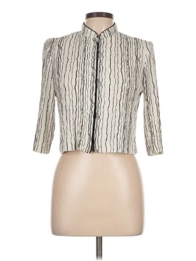 Pre-owned Alex Evenings 3/4 Sleeve Blouse In White