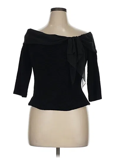 Pre-owned Alex Evenings 3/4 Sleeve T-shirt In Black