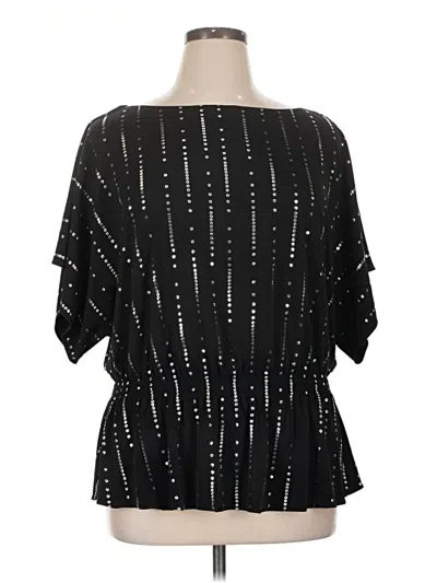 Pre-owned Alex Evenings 3/4 Sleeve T-shirt In Black