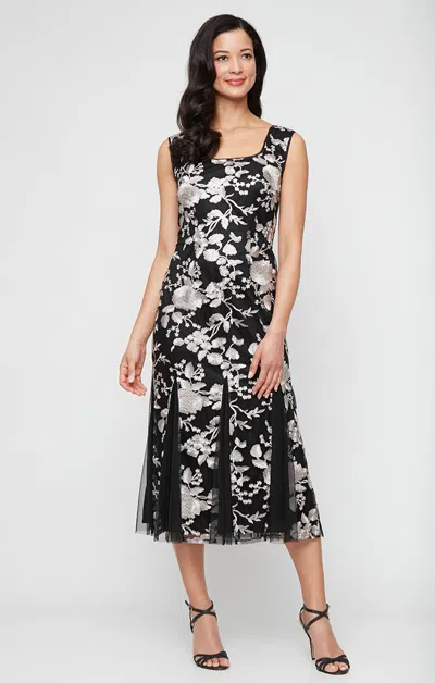 Alex Evenings 81171804 Mother Of The Bridejacket Midi Length Dress In Black