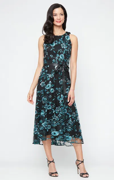 Alex Evenings 81171839 Short Floral Midi Length Cocktail Dress In Multi