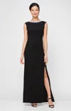 Alex Evenings 81351662 Long Slit Formal Evening Slit Dress In Multi