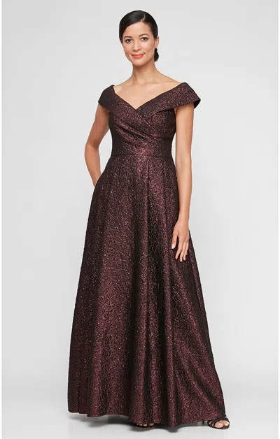 Alex Evenings 8157030 Ball Gown Long Formal Evening Dress In Red