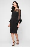 Alex Evenings 8160517 Short Mother Of The Bride Cocktail Dress In Black