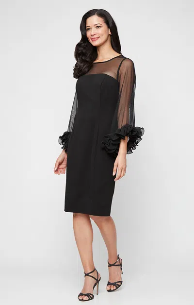 ALEX EVENINGS 8160517 SHORT MOTHER OF THE BRIDE COCKTAIL DRESS