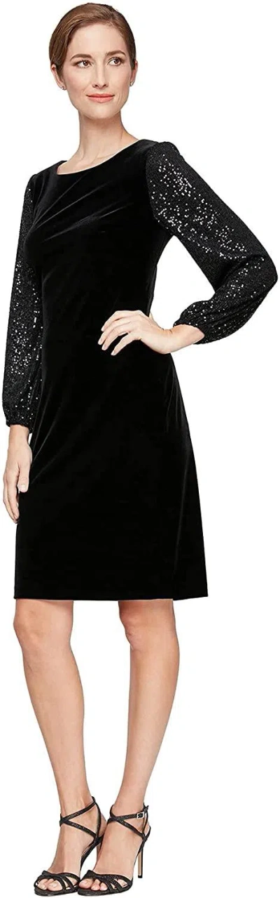Alex Evenings 8191907 Short Formal Dress In Black