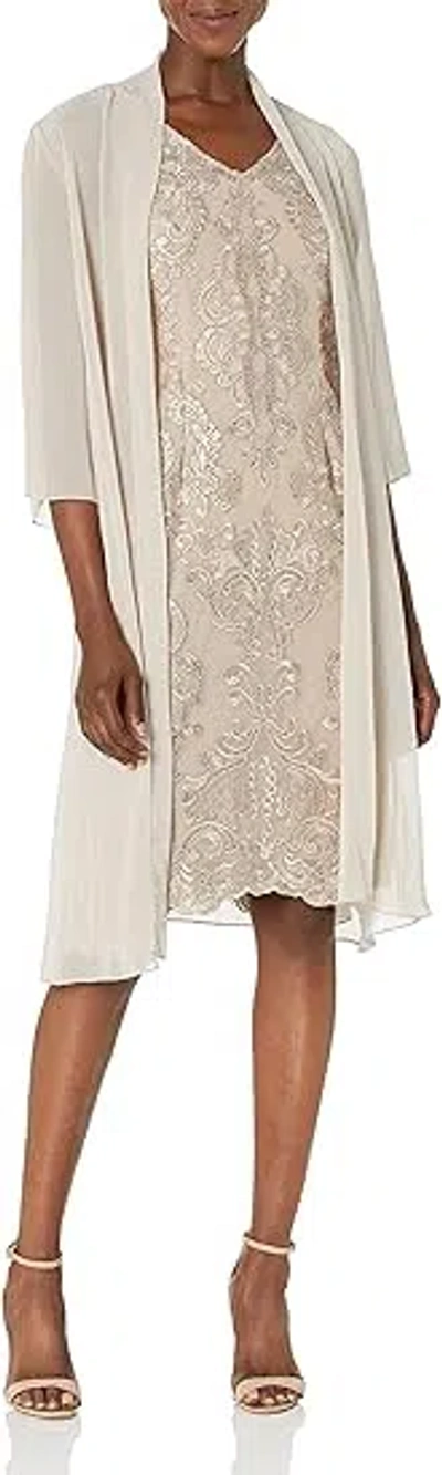 Alex Evenings 82171147 Short Mother Of The Brides Dress Sale In Neutral