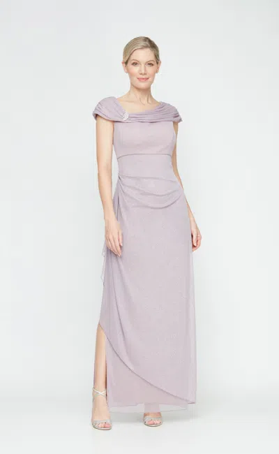 Alex Evenings 8233115 Long Petite Glitter Formal Evening Dress