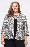 Alex Evenings 84961020 Plus Size Sequin Formal Top In White