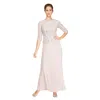 Alex Evenings Ae112318 Mother Of The Bride Long Dress In Gray