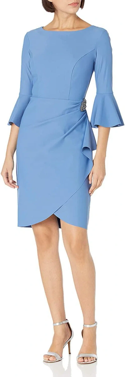 Alex Evenings Ae134183 Short Formal Dress In Blue