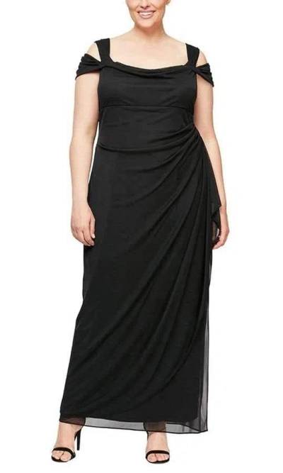 Alex Evenings Ae432156 Long Plus Size Formal Dress In Black
