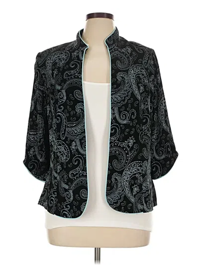 Pre-owned Alex Evenings Blazer Jacket In Black