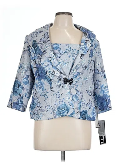 Alex Evenings Blazer Jacket In Blue