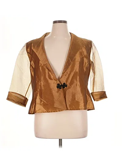 Pre-owned Alex Evenings Blazer Jacket In Gold