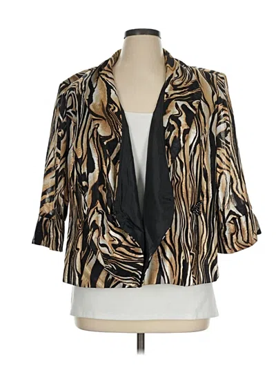Pre-owned Alex Evenings Blazer Jacket In Gold