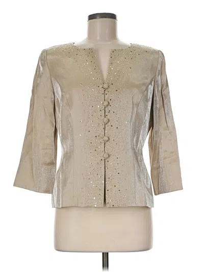 Pre-owned Alex Evenings Blazer Jacket In Gold