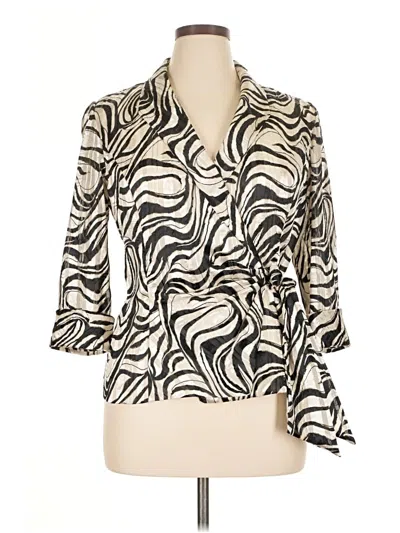 Pre-owned Alex Evenings Blazer Jacket In Ivory